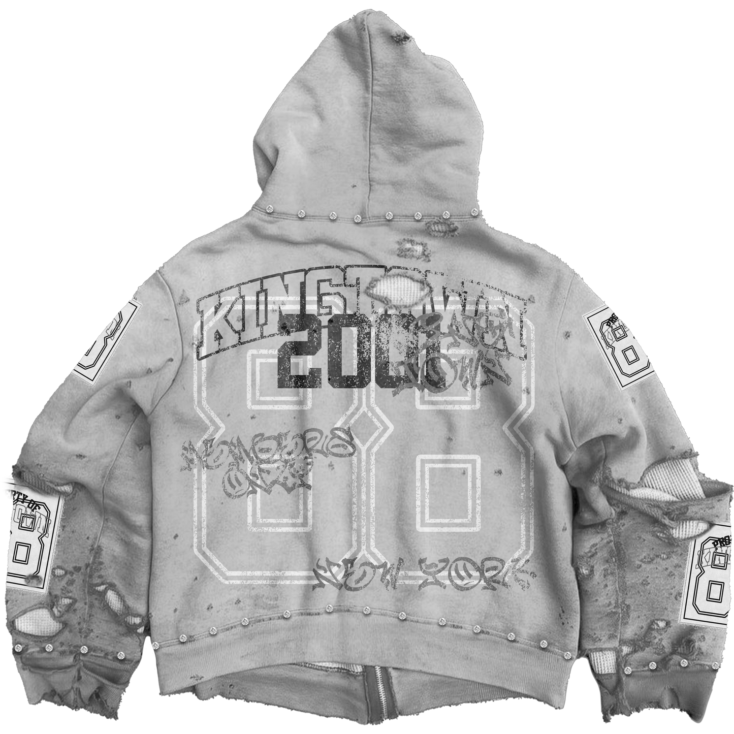 Grey "Members Only" Zip-Up