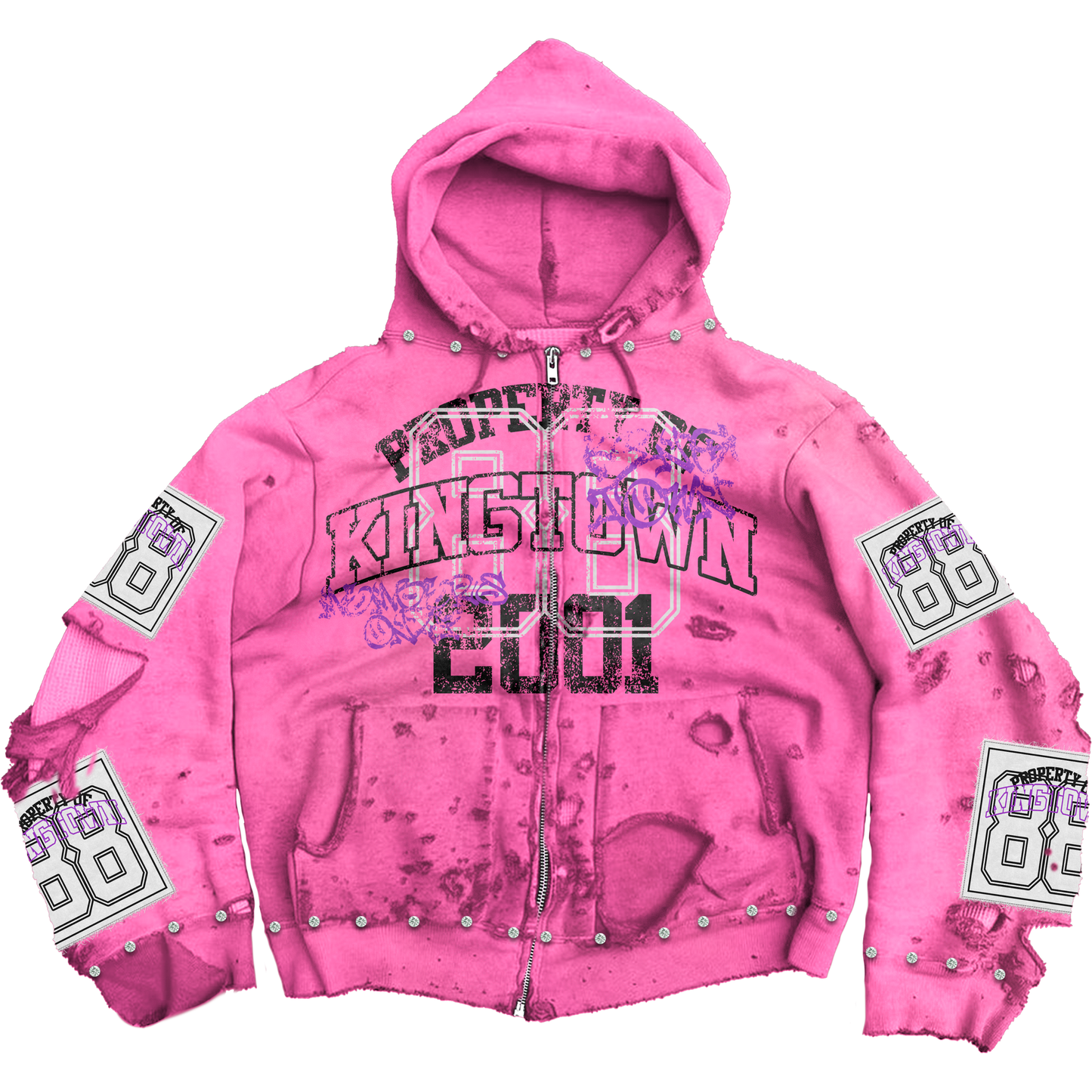 Pink "Members Only" Zip-Up