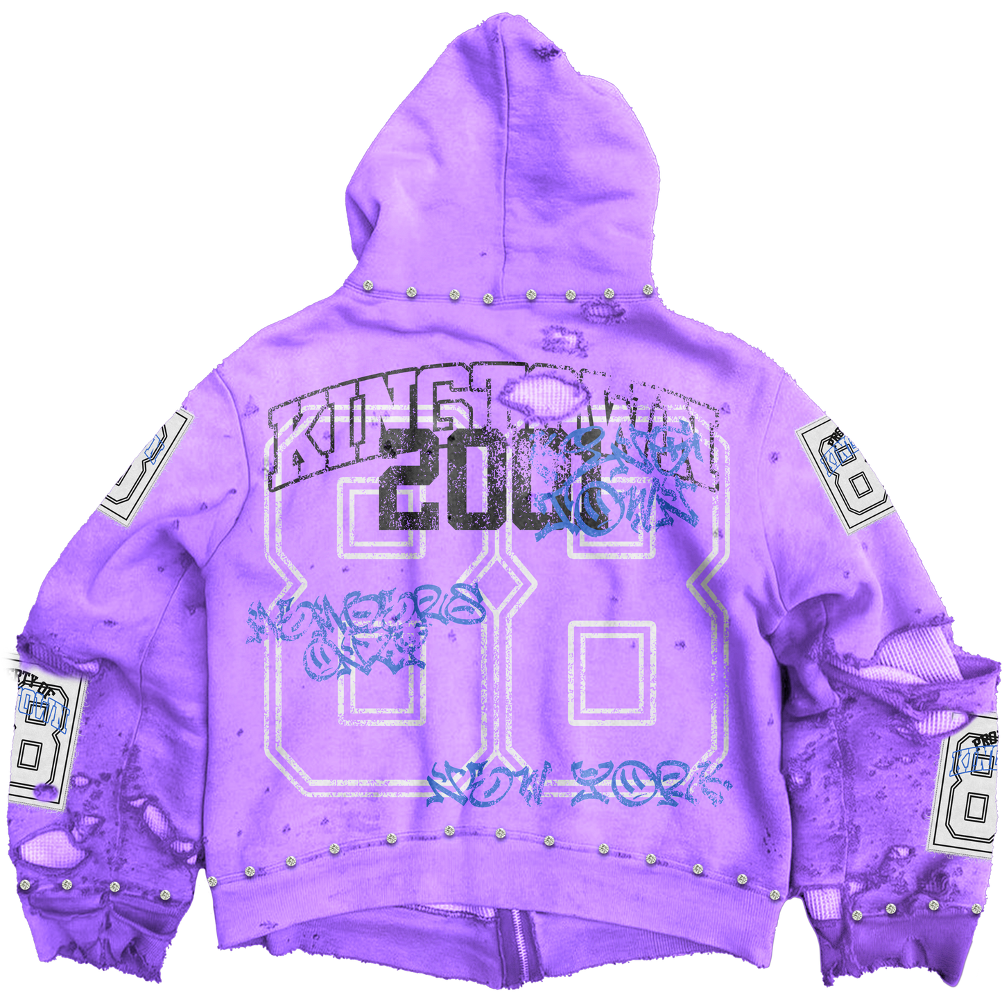 Purple "Members Only" Zip-Up
