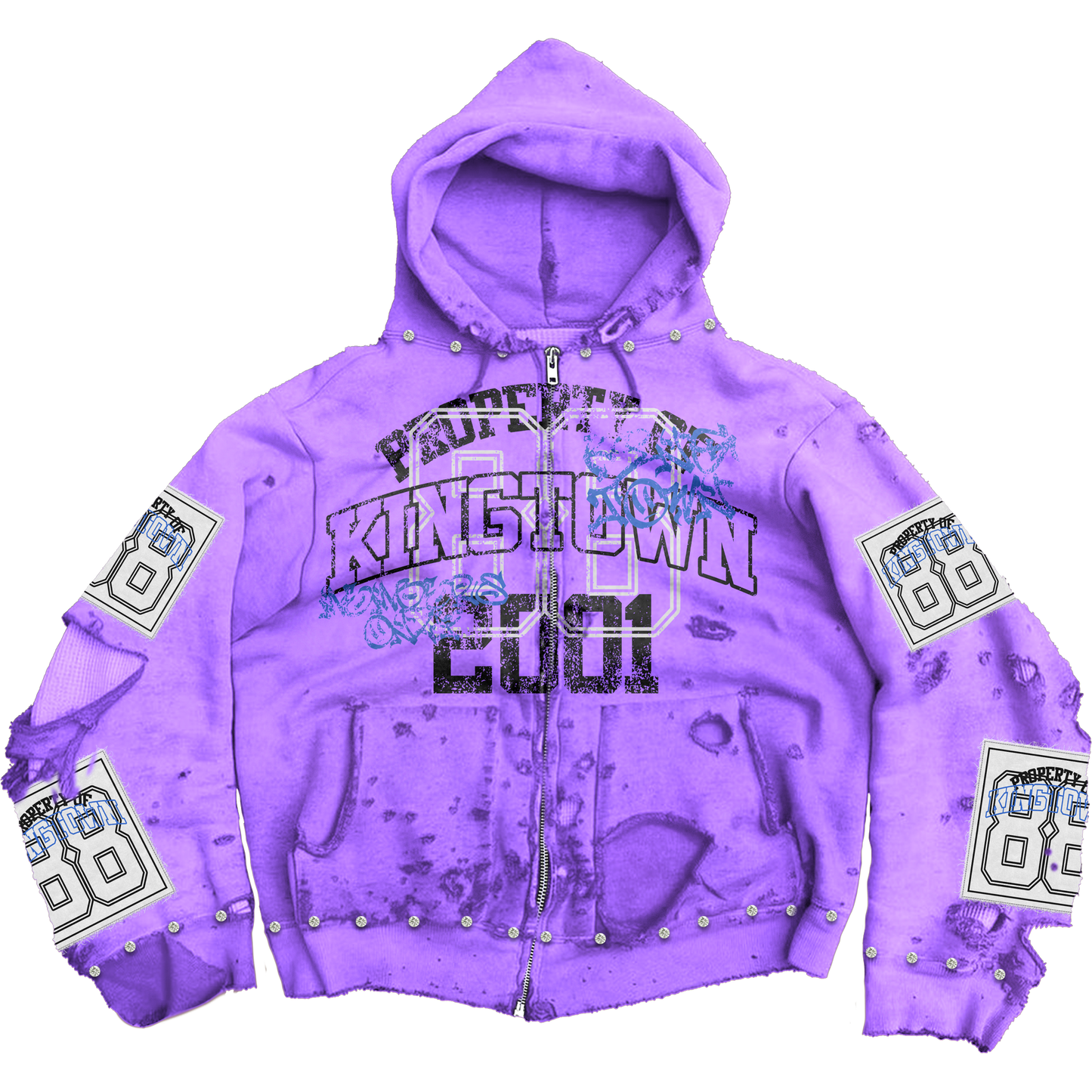 Purple "Members Only" Zip-Up