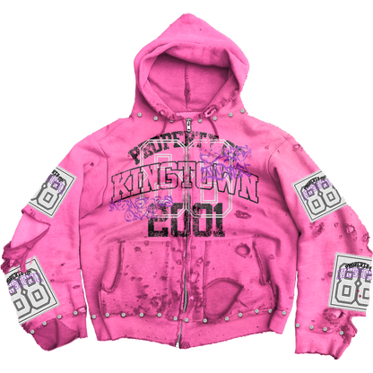 Pink "Members Only" Zip-Up