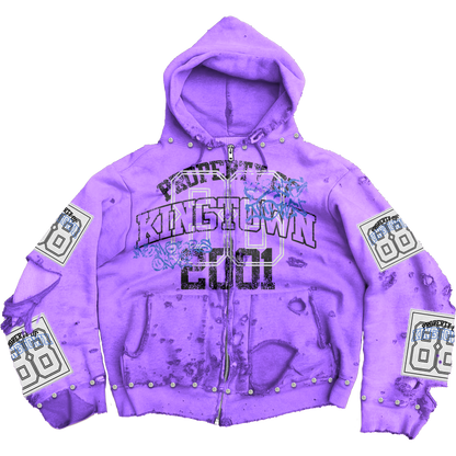 Purple "Members Only" Zip-Up