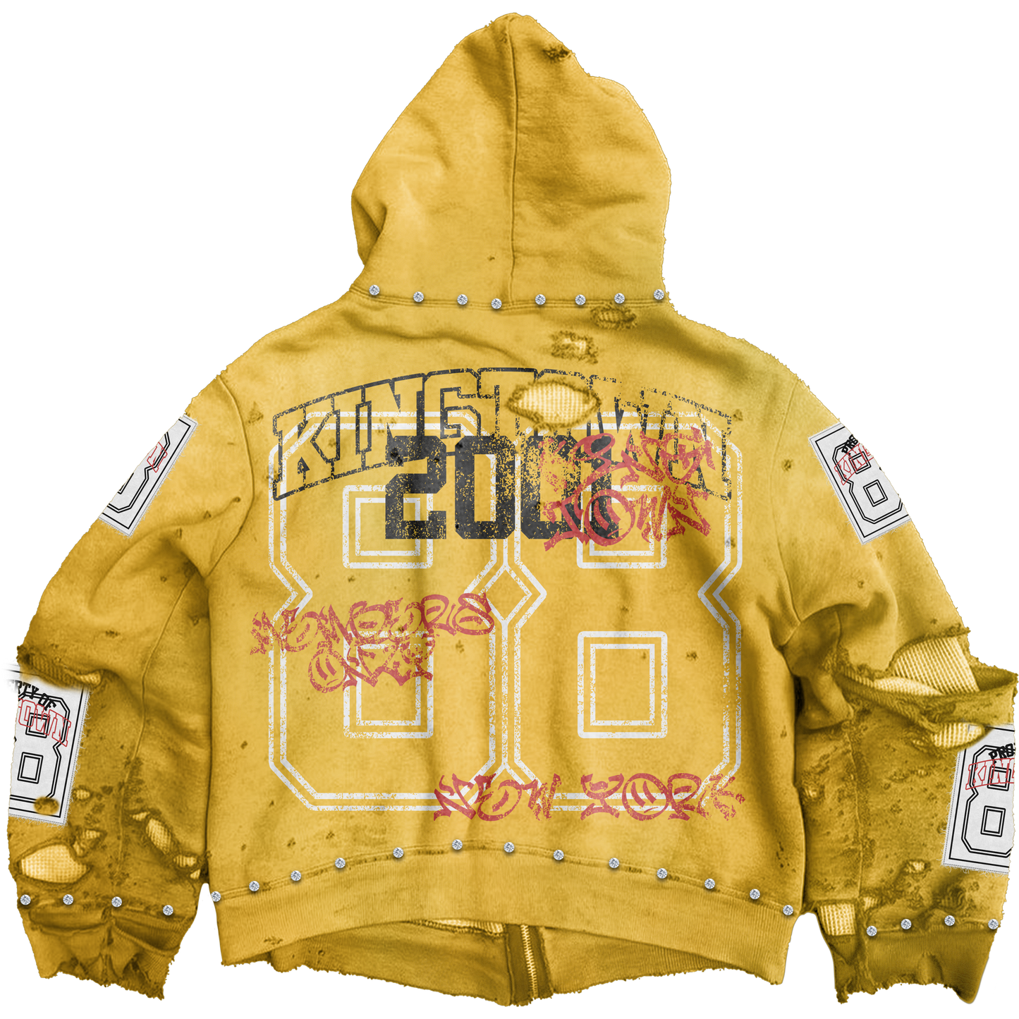 Yellow "Members Only" Zip-Up