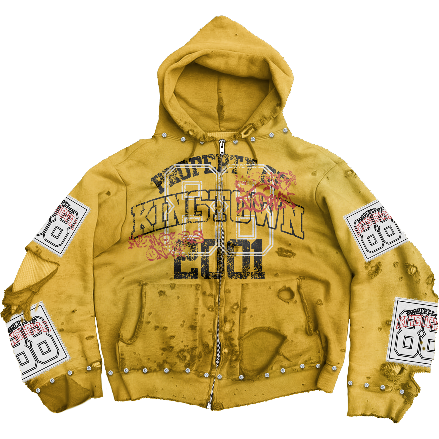 Yellow "Members Only" Zip-Up