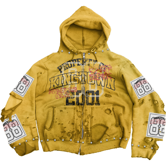 Yellow "Members Only" Zip-Up